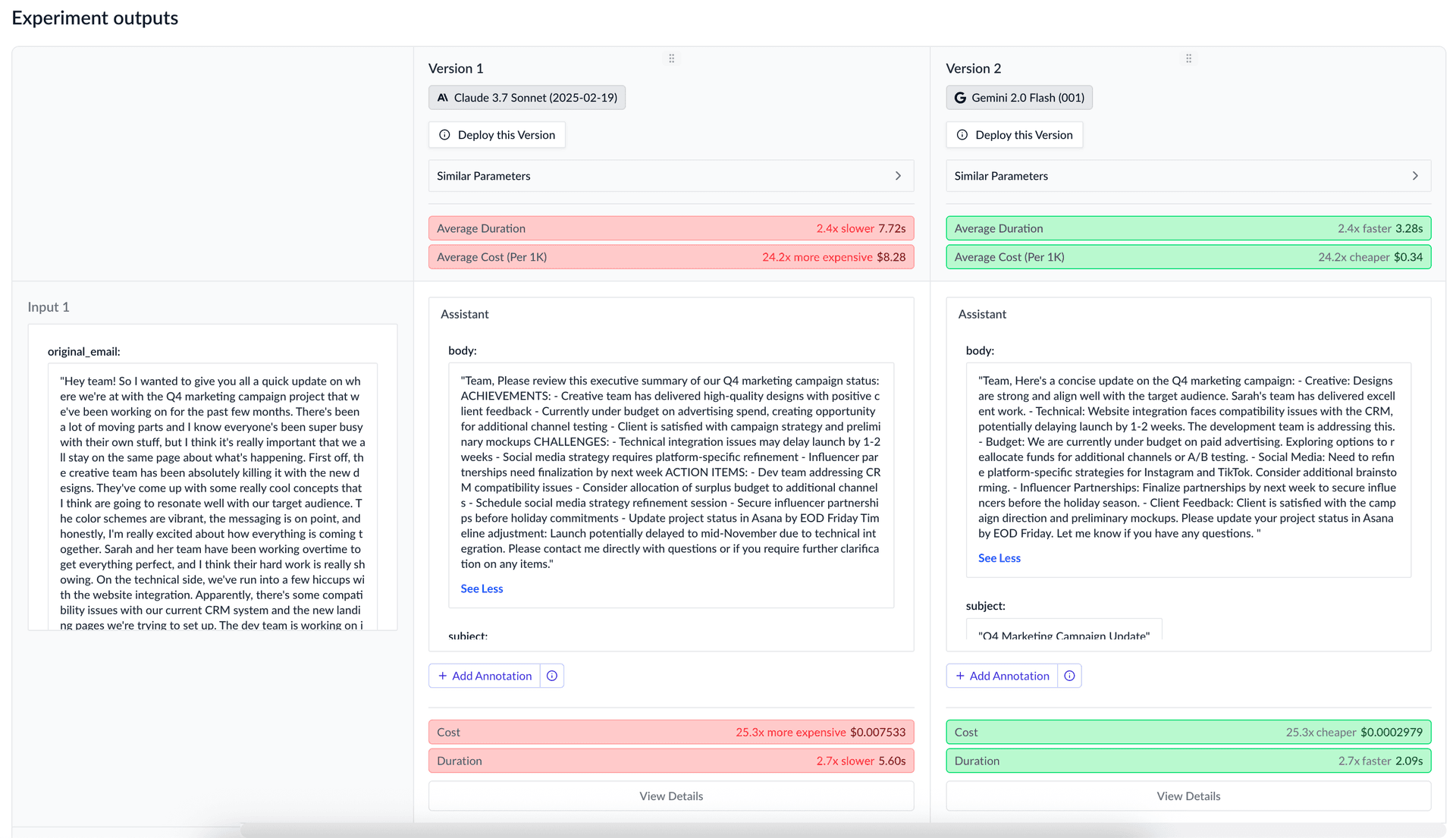 AnotherAI experiment interface